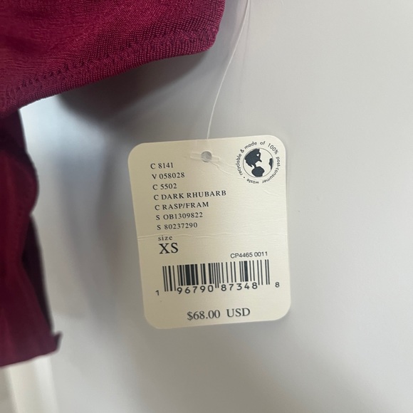 NWT Free People Night Owl Bodysuit in Raspberry - Picture 3 of 3